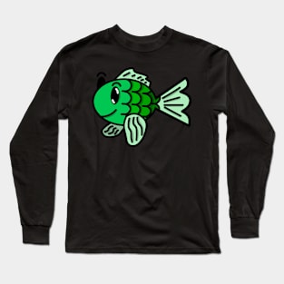 Green Fish Long Sleeve T-Shirt